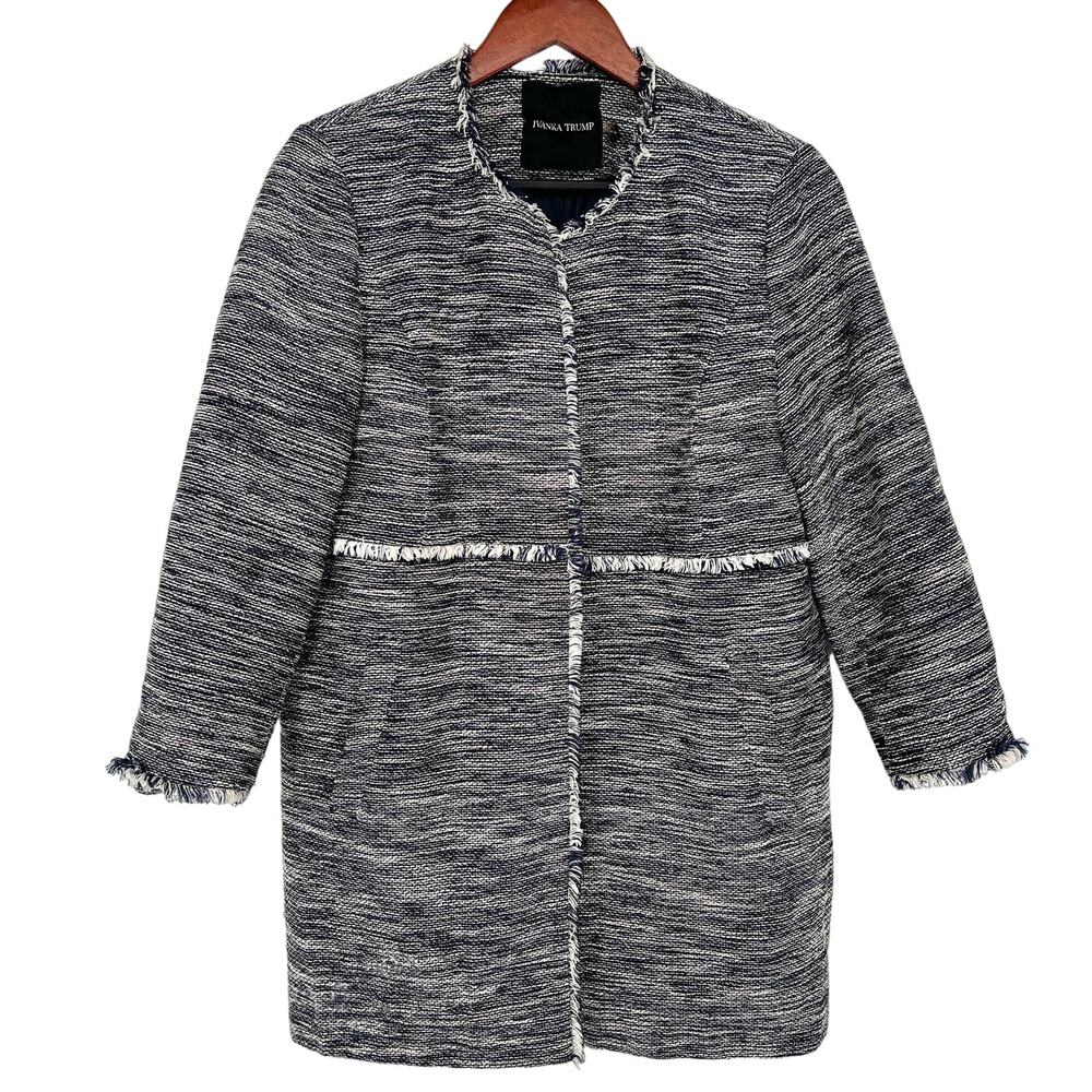 Ivanka Trump Womens Size 12 Woven Jacket Coat Blouse Shirt Top Winter Formal